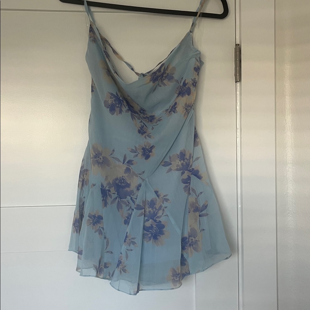Peppermayo Light Blue Floral Mini Dress - Picture 3 of 6